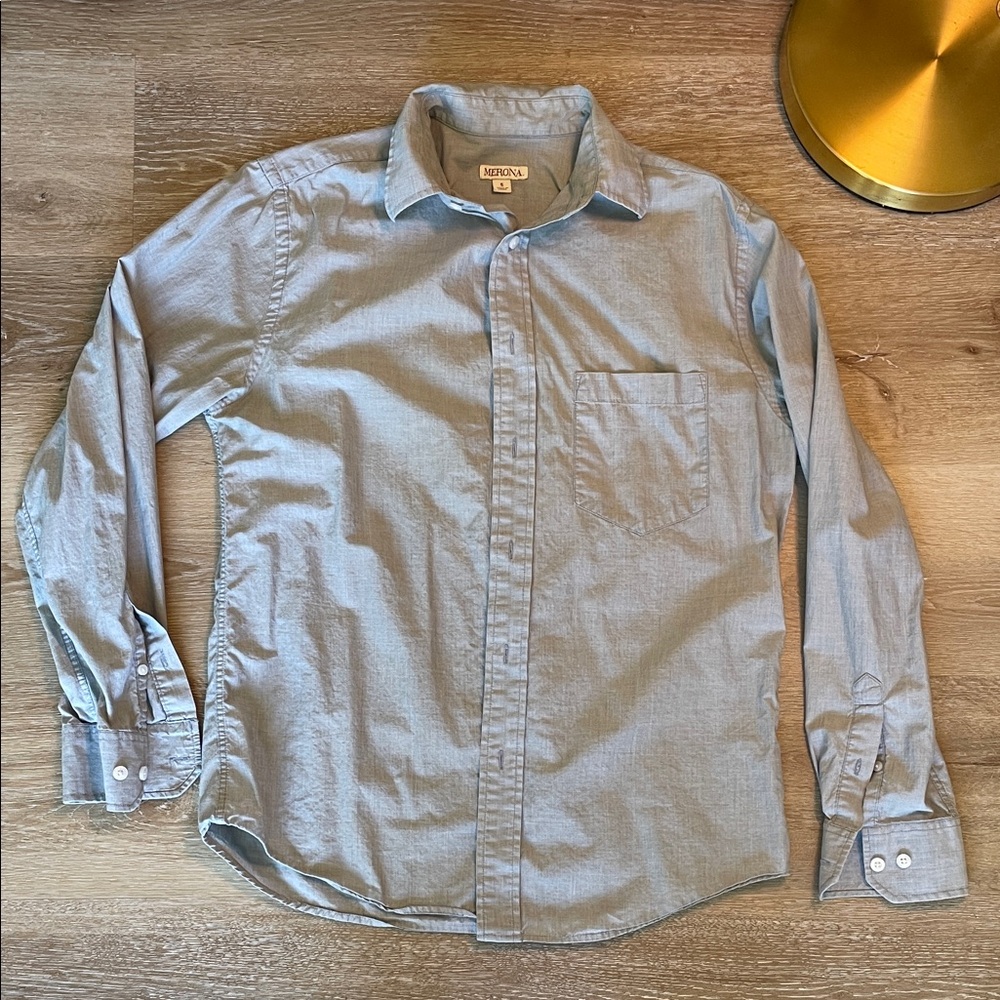 Merona Light Blue Casual Button-Down Shirt